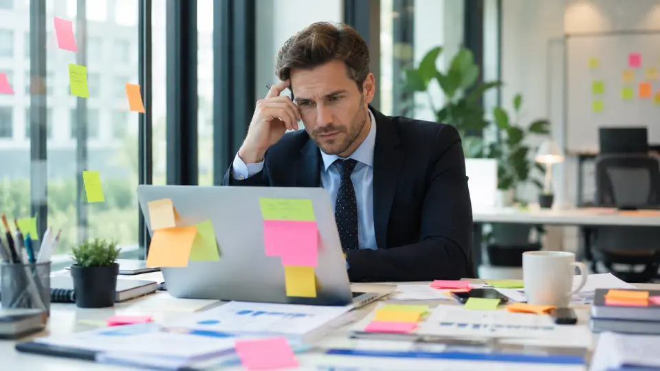 TDAH adulte au Luxembourg - professionnel concentré devant plusieurs tâches simultanées